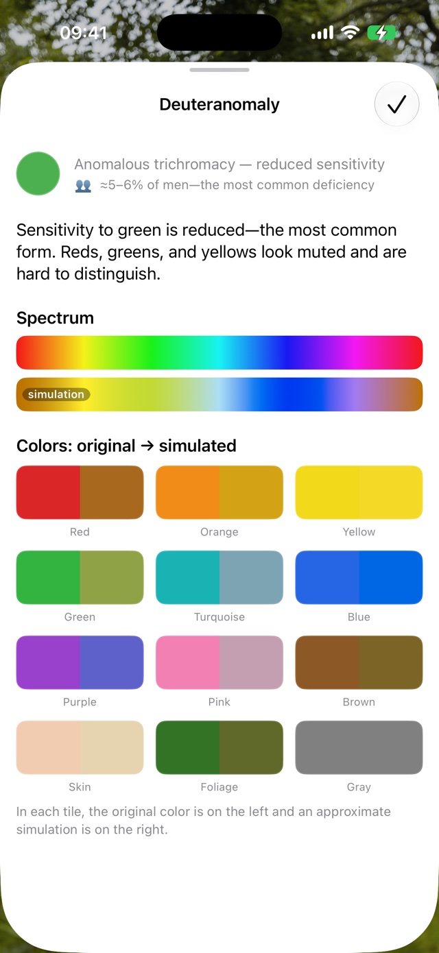 Percevia explaining a color vision type